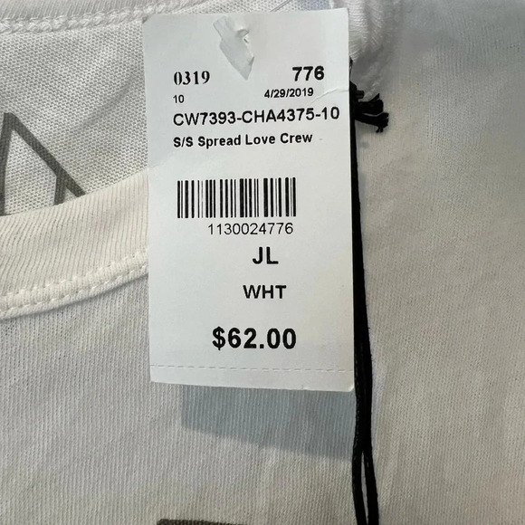 Chaser Spread the Love Rainbow Lips Tee NWT - Picture 3 of 5